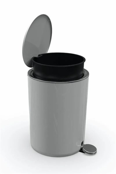Lenox 5 Lt Pedallı Çöp Kovası Gri Royaleks-E66