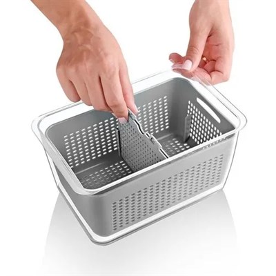 Lossa Süzgeçli ve Bölmeli Organizer Meyve Sebze Saklama Kabı 5 Lt