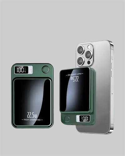 MagSafe Powerbank Kablosuz Şarjlı ve 22.5W Hızlı Şarj Destekli