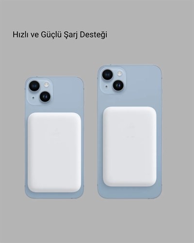 MagSafe Uyumlu Kablosuz Batarya – 27W Hızlı Şarj Destekli Kompakt Güç Bankası