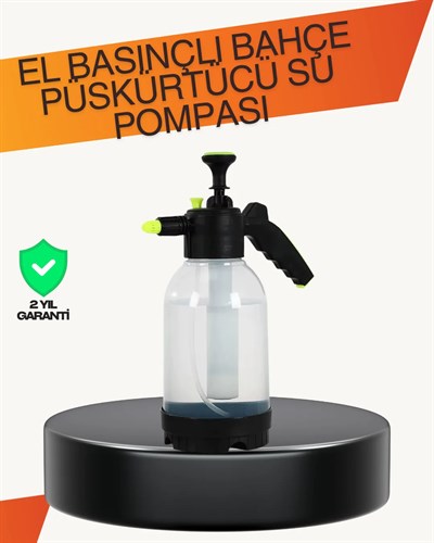 Manuel Köpük Üreten Basınçlı Sprey Şişesi 2L Temizlik ve Oto Yıkama