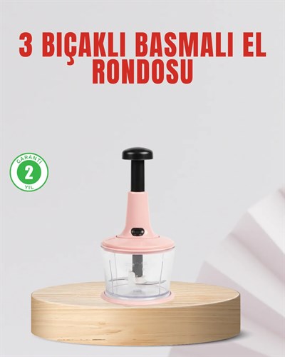 Manuel Mutfak Rondosu Keskin Bıçaklı Geniş Hazneli