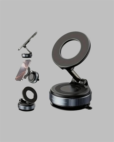 Manyetik Araç Telefon Tutucu 360 Derece Dönebilen Vakumlu Stand
