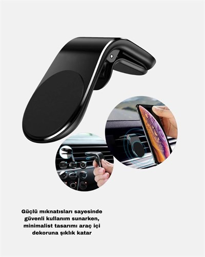 Manyetik Araç Telefon Tutucu ve Hızlı Şarj Adaptörü 2’li Set