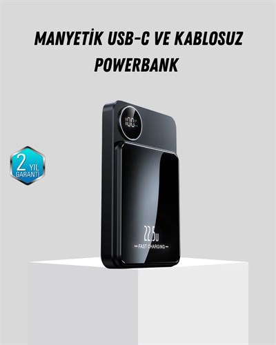 Manyetik Güç Bankası 15W Kablosuz 20W PD Hızlı Şarj