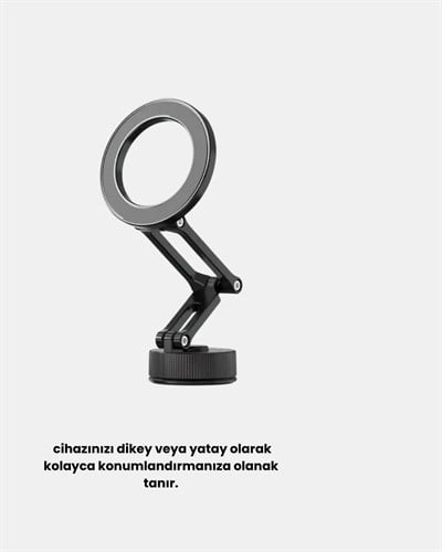 Manyetik Katlanabilir Araç Telefon Tutucu – MagSafe Uyumlu, 360° Ayarlanabilir, Güçlü Mıknatıs