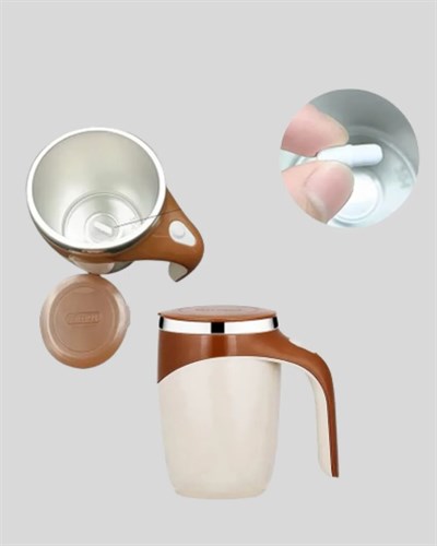 Manyetik Otomatik Karıştırma Bardağı – Şarjlı, Paslanmaz ve Pratik