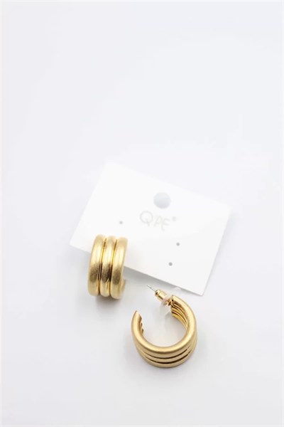 Mat Halka Küpe - Altın