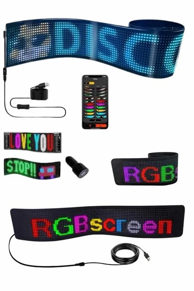 Matrix Led Cama Yapışan Telefon Kontrollü Panel Dijital Ekran Kumandalı