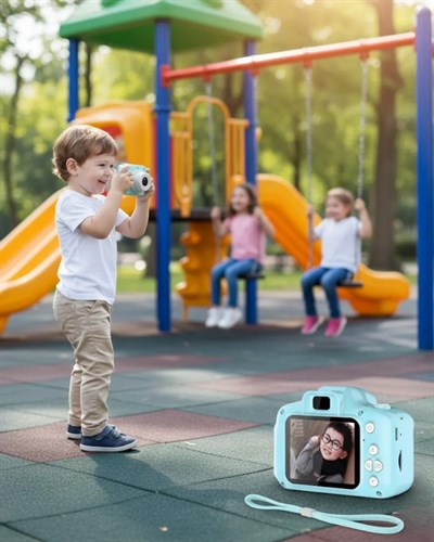 Mavi HD Mini Kamera Video Fotoğraf Çekimli Şarj Edilebilir Bataryalı Hafıza Kart Destekli