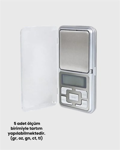 Mavi Işıklı LCD Ekranlı Hassas Tartı Terazisi