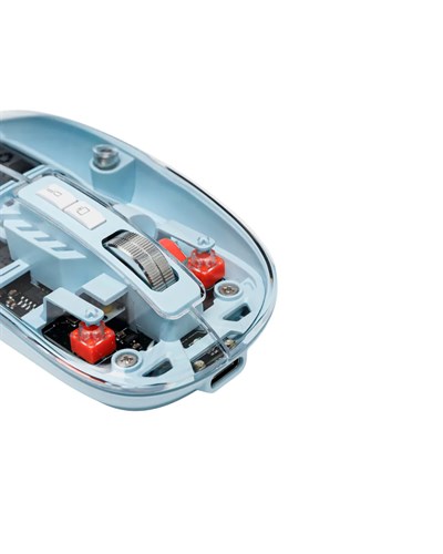 Mavi Kablosuz Mouse Bluetooth ve USB Çift Mod Bağlantılı