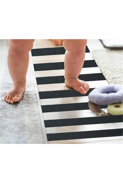 Merdiven Zemin Kaydırmaz Güçlü Bant Yapışkanlı Kaymaz Bant Siyah 25 mm X 5 Metre