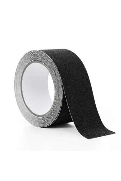 Merdiven Zemin Kaydırmaz Güçlü Bant Yapışkanlı Kaymaz Bant Siyah 25 mm X 5 Metre