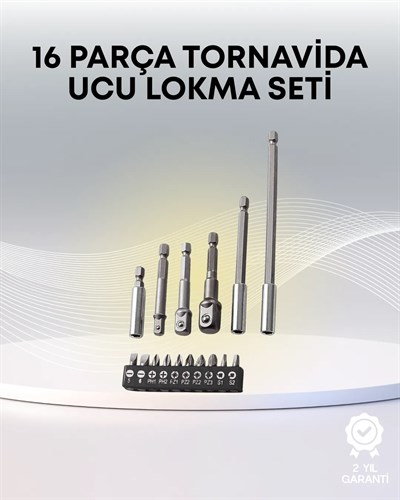 Metal Gövdeli 16lı Bits Seti Çok Fonksiyonlu Tamir Aleti