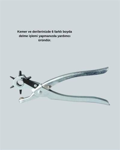 Metal Gövdeli Ayarlanabilir Deri Delme Pensesi 2.5–5 mm Delik Açma Aracı