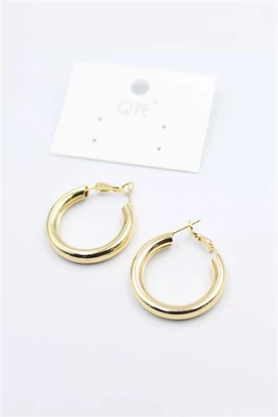 Metal Halka Küpe 2,5cm - Altın