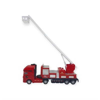 Metal İtfaiye Arabası - Merdivenli 26cm