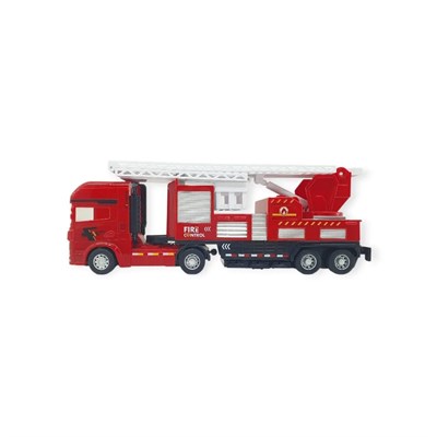 Metal İtfaiye Arabası - Merdivenli 26cm
