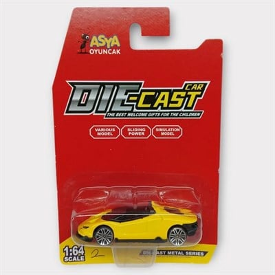 Metal Mini Arabalar 8 cm - Sarı