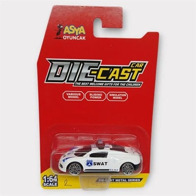 Metal Mini Polis Arabası 8 cm