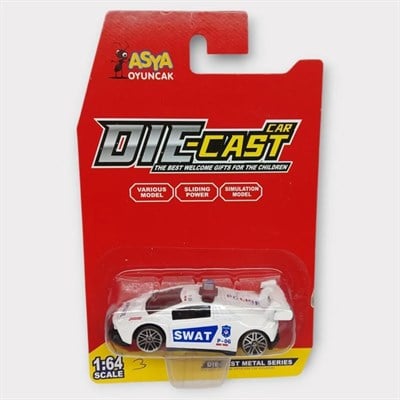 Metal Mini Polis Arabası 8 cm