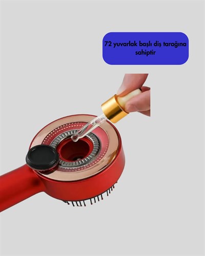Mikro Akım Teknolojili Elektrikli Saç Masaj Fırçası Yağ Uygulamalı