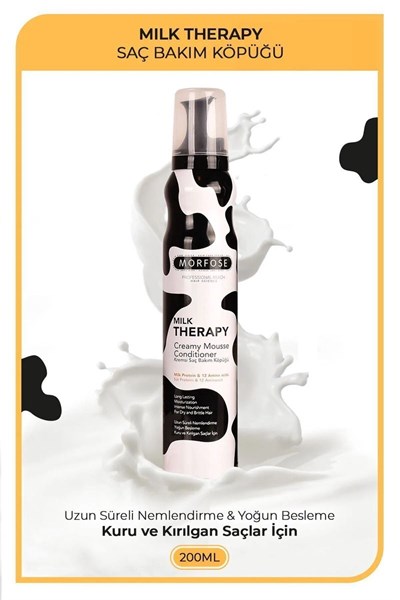 Milk Therapy Kremsi Saç Bakım Köpük 200 ML - Besleyici Koruyucu - mrfs