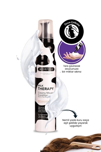 Milk Therapy Kremsi Saç Bakım Köpük 350 ML - Besleyici Koruyucu - mrfs