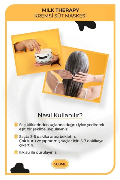 Milk Therapy Kremsi Süt Maskesi 500 ML - Bakım ve Canlılık - mrfs