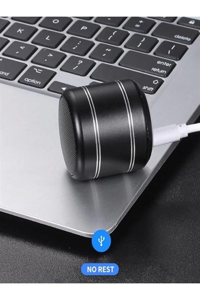 Mini Alüminyum TWS Kablosuz Bluetooth Hoparlör – Yuvarlak Metal Tasarım, Yüksek Bas ve Taşınabilir Özellikler