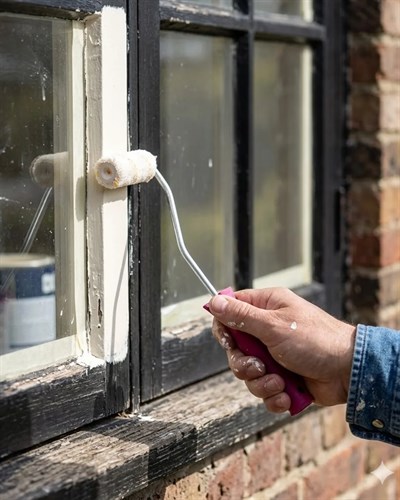 Mini Boya Rulo Seti 10 Cm Boya Fırçası 6 Adet Yedek Rulo Hediyeli Boya Uygulama Aparatı