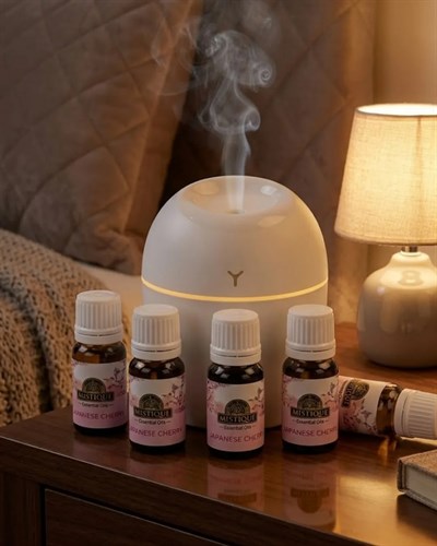 Mini Hava Nemlendirici USB Bağlantılı LED Işıklı 5 Esans Hediyeli Difüzör