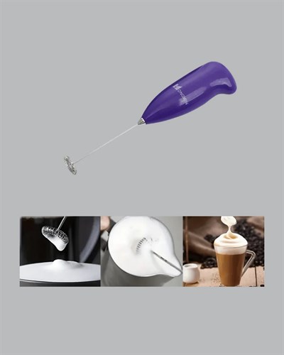Mini Pilli Portatif Karıştırıcı – Cappuccino, Latte, Frappe ve Kahve Köpürtücü