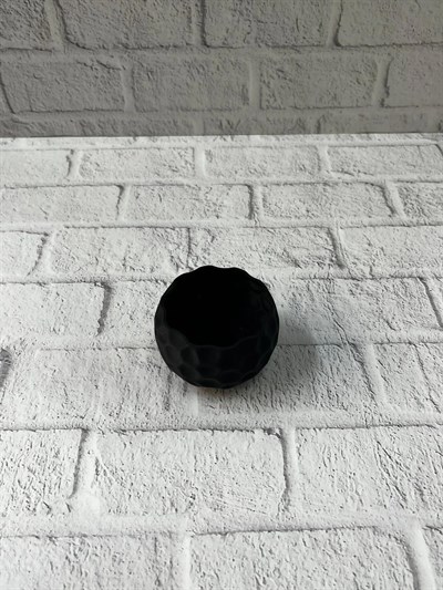 Mini Siyah Dekoratif Saksı 5 cm Modern Masaüstü Bitki Saksısı