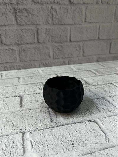 Mini Siyah Dekoratif Saksı 5 cm Modern Masaüstü Bitki Saksısı