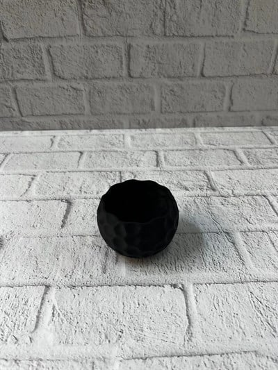 Mini Siyah Dekoratif Saksı 5 cm Modern Masaüstü Bitki Saksısı