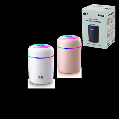 Mini USB Hava Nemlendirici 300ml - Işıklı Taşınabilir Aroma Difüzör