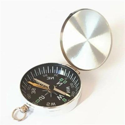 Mini taşınabilir kapaklı cep saati model alüminyum iğne kılıtlı pusula G45