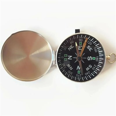 Mini taşınabilir kapaklı cep saati model alüminyum iğne kılıtlı pusula G45