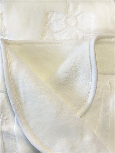 MiniGold Yenidoğan Peluş Battaniye - Kuş Beyaz