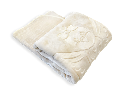 MiniGold Yenidoğan Peluş Battaniye - Kuş Ekru