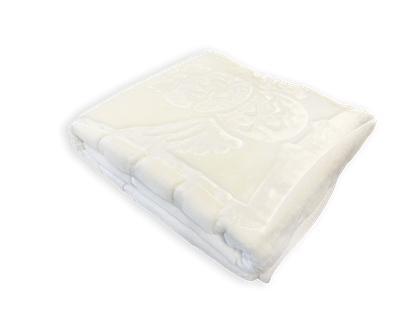 MiniGold Yenidoğan Peluş Battaniye - Kuş Beyaz