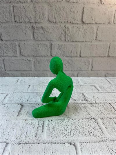 Minimal İnsan Figürü Biblo Yeşil Ev ve Ofis Dekoru