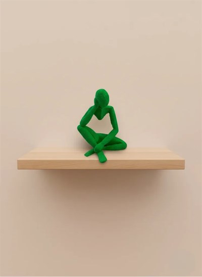 Minimal İnsan Figürü Biblo Yeşil Ev ve Ofis Dekoru