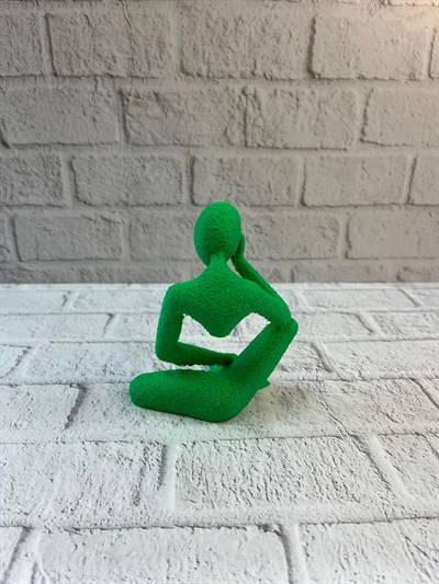 Minimal İnsan Figürü Biblo Yeşil Ev ve Ofis Dekoru