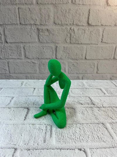 Minimal İnsan Figürü Biblo Yeşil Ev ve Ofis Dekoru