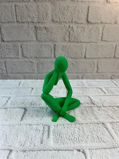 Minimal İnsan Figürü Biblo Yeşil Ev ve Ofis Dekoru