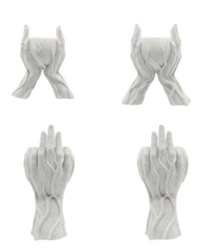 Minimalist El Tasarımlı Dekoratif 3D Saksı Vazo Modern Masa Dekoru