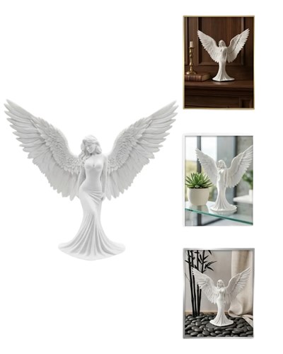 Minimalist Melek İnsan Figürlü 3D Heykel Dekoratif Biblo Ev Dekoru